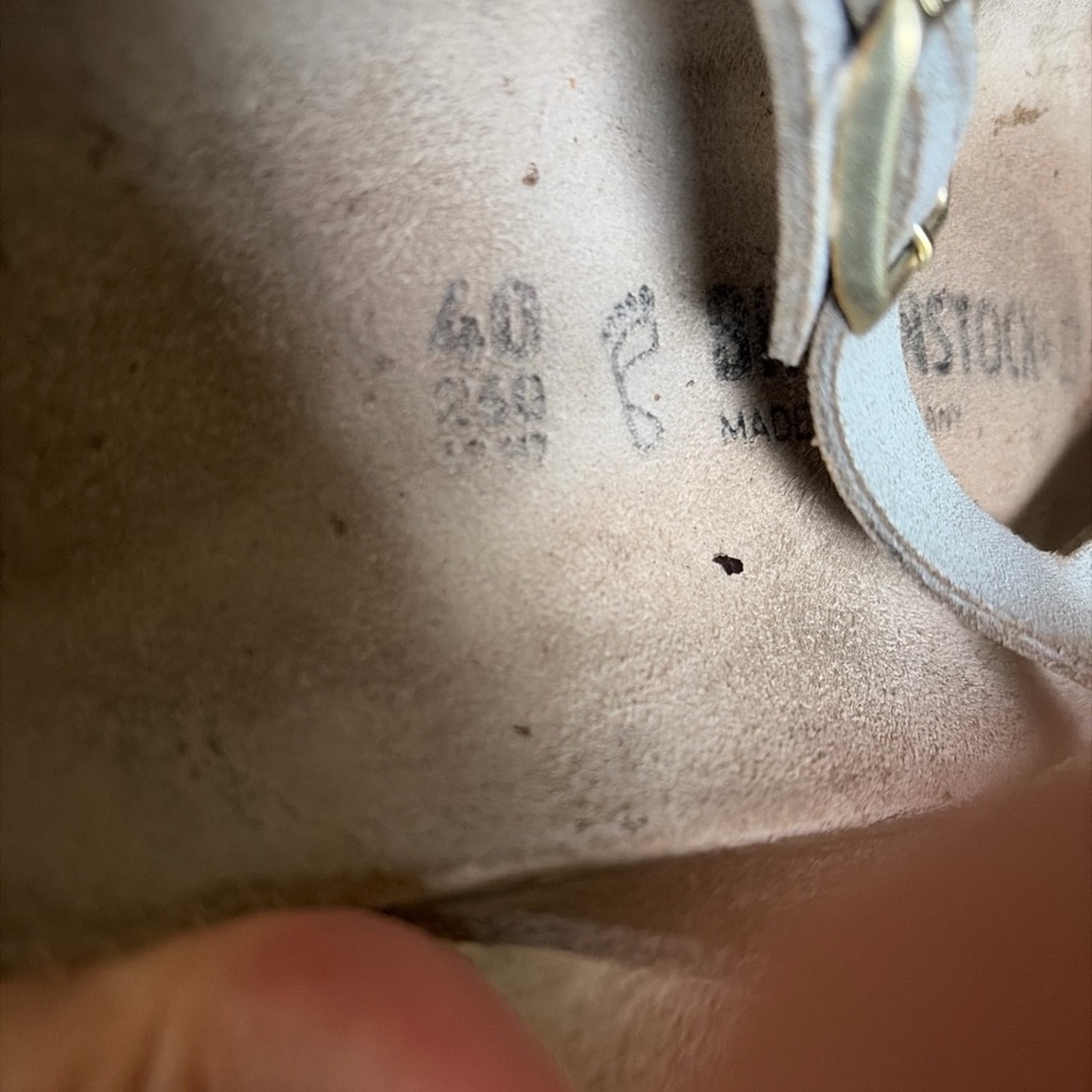 Birkenstock Gizeh Silver Thong Sandals SZ 9 EU 40 - Picture 5 of 5